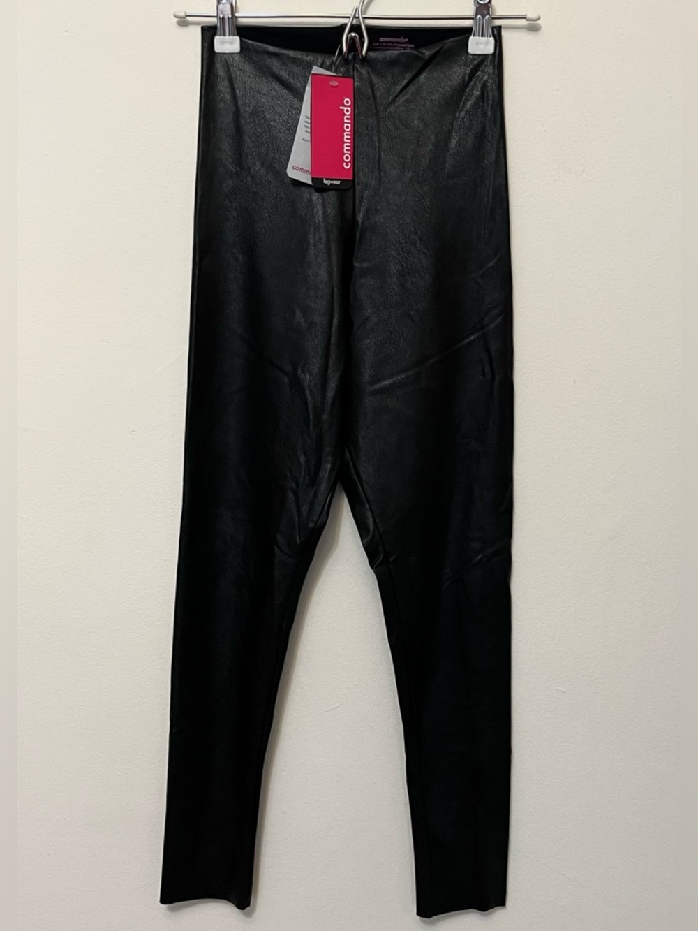 Commando • S • 7/8 Faux Leather Leggings Black Vegan Leather